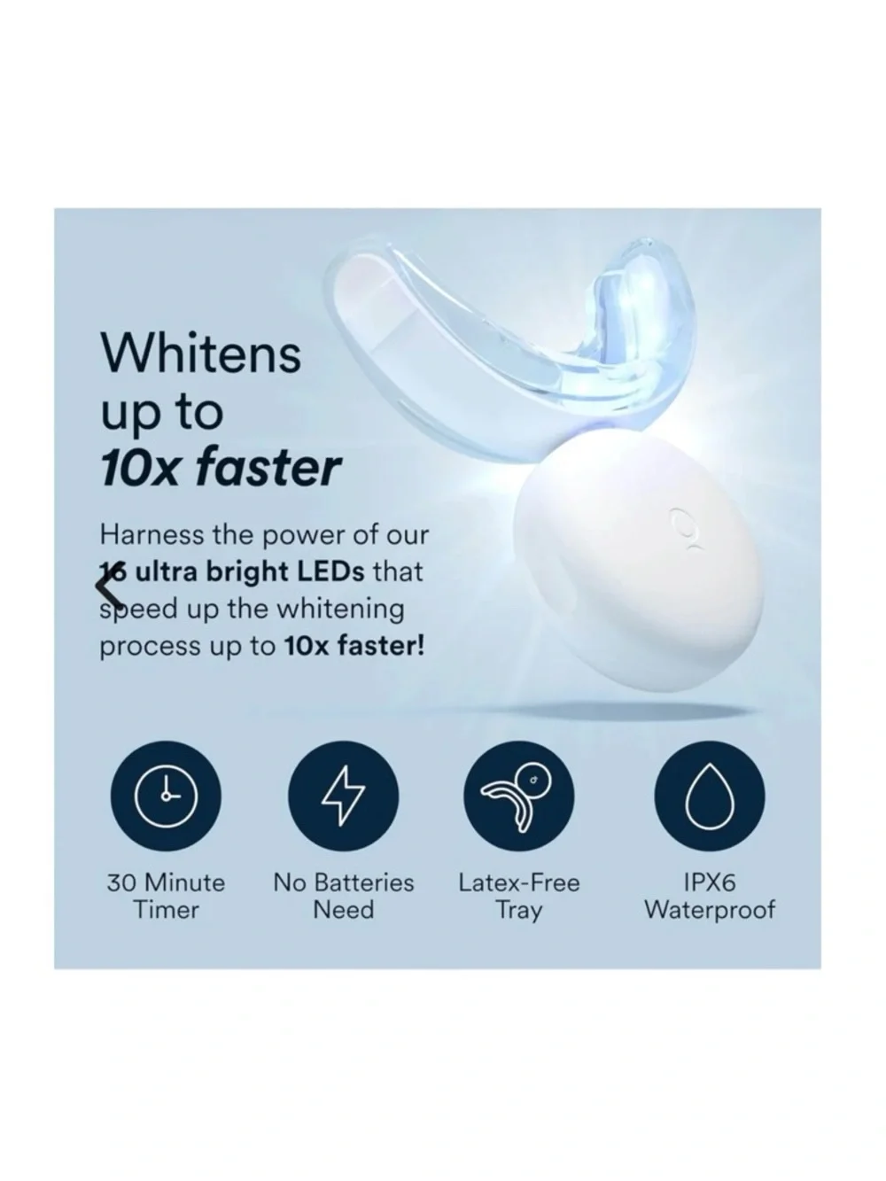 new Auraglow ☀︎︎ Powerful LED Tooth Whitening Device ☀︎︎ Blue Case ☀︎︎ No gels